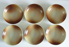 6 assiettes creuses en grès