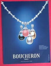 Publicité de presse Bijoux BOUCHERON Collier "INITIAL"