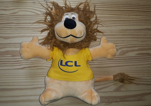 Peluche lion lcl maillot jaune - peluche,