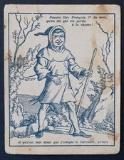 Chromo ancien carte ENIGME JEU