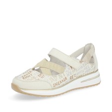 Chaussure sandale cuir enduit blanc avec imprimé velcro confortable 42 REMONTE