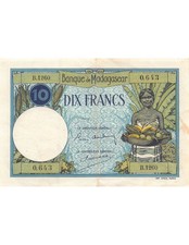 Madagascar 10 Francs 1937 /
