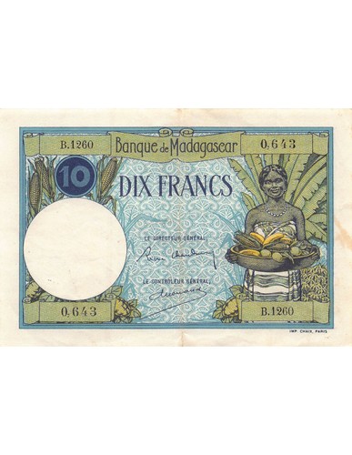 Madagascar francs 1937 - madagascar,