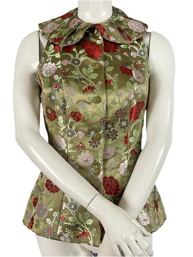 Veste sans manches - veste, brocart