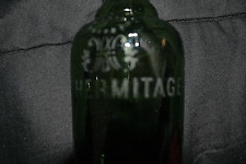 Bouteille ancienne avec bulles d'air et cheveux gravée N.D. HERMITAGE