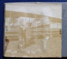 WW1  Aviation Biplan Farman Sgt Duprat Photo Stéréo  Grande Guerre  Avion