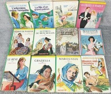 lot de 12 Livres La Bibliothèque verte Rose Hachette Jeunesse Ancien Enfants 