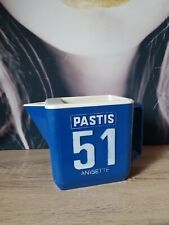 Pichet ou pot à eau bleu Pastis 51 ANISETTE VINTAGE ANNEES 60 MADE IN FRANCE
