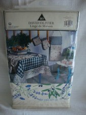 ensemble provençal neuf nappe dessus de chaises manique 100%coton jardin cuisine
