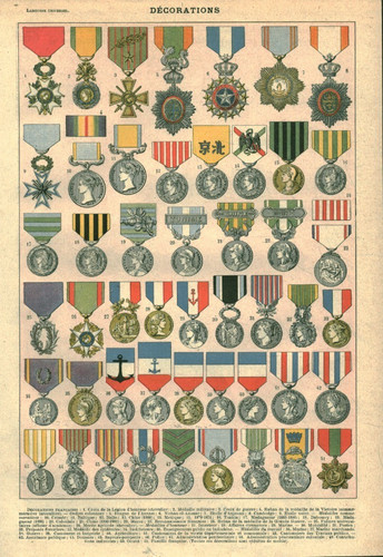 Document ancien décorations