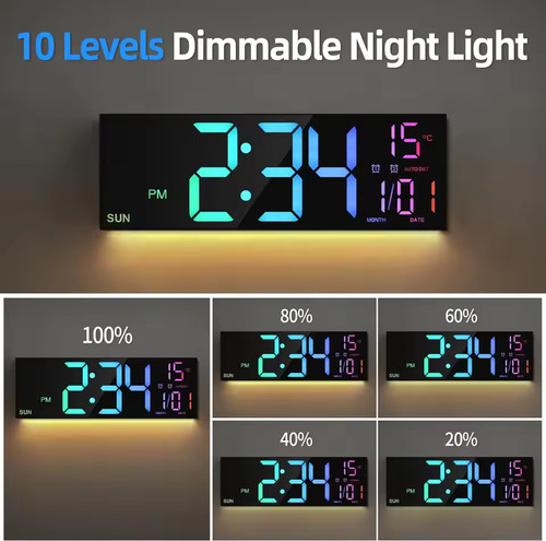 Horloge murale digitale led - horloge,