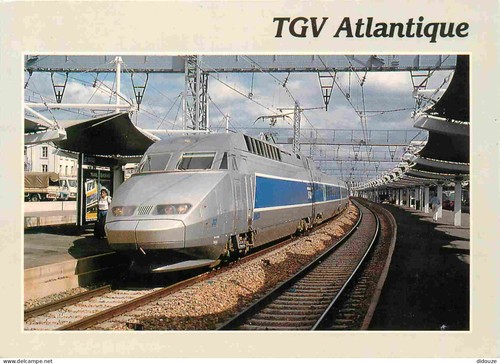 Carte postale trains - carte,