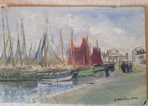 Petit tableau huile sur - petit,