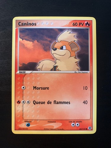 Carte pokémon commune caninos - commune,