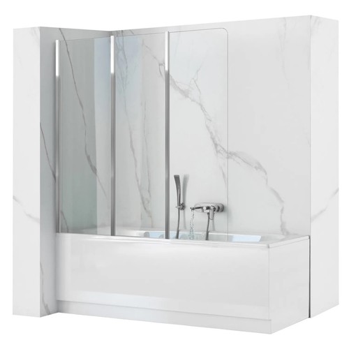 Pare baignoire agate chrome - pare-baignoire,