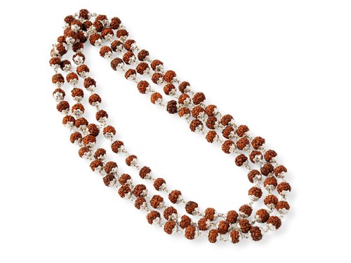 Mala 108 perles - -, argent