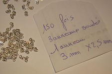 lot de 150 fois 3 anneaux soudés en métal argenté création apret bijou jonction 