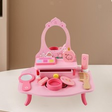 Ensemble de jouets de maquillage en bois Simulation de commode en bois pour