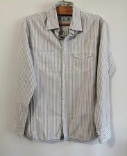 Chemise grise à rayures coton