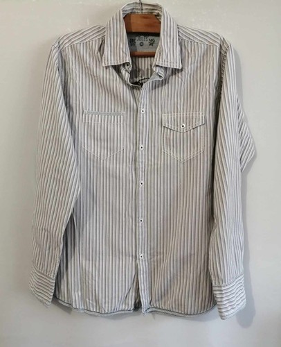 Chemise grise rayures - chemise, à