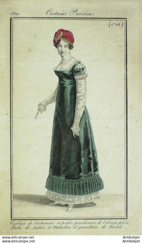Gravure mode costume parisien - mode,