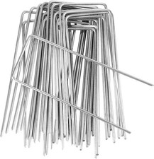 Piquets de Jardin 50 Pcs,agrafes Paillage Acier Inoxydable Piquets de Fixation