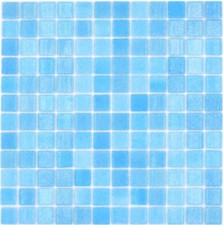 Mosaïque De Piscine Mosaïques En Verre Bleu Clair Turquoise | 1 Tapis