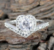 Forme Coeur Coupe Ronde Blanc