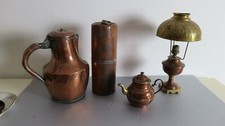 lot d objets en cuivre lampe