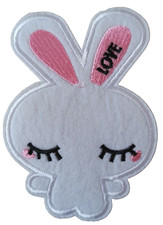 Patch écusson lapin blanc