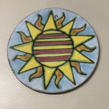 CÉRAMIQUE SANT VICENS LURCAT DECOR SOLEIL SIGNÉ DESIGN 20eme ERA CAPRON LURCAT