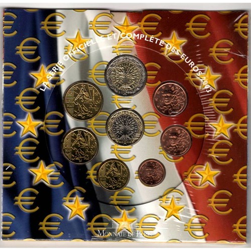 Monnaies euros france - monnaies,