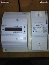 Platine + compteur sagem monophasé + disjoncteur 15/45A ou 60A Legrand ou Itron.