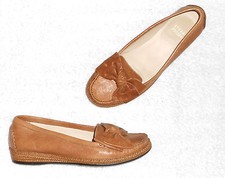 STUART WEITZMAN mocassins cuir marron clair P 36,5 TBE