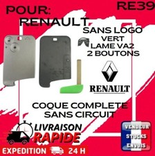 COQUE BOITIER POUR CARTE RENAULT LAGUNA II ESPACE4 VELSATIS PHASE 2 * 2 BOUTONS