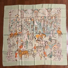 Foulard en soie rouge Hermes