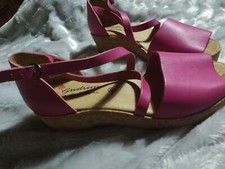 CHAUSSURES FEMME NU PIEDS COMPENSES Marque Gudrun Sjoden 42 rose fushia Suédois