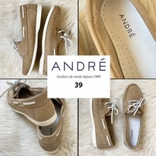 Chaussures bateau nubuck camel ANDRE 39