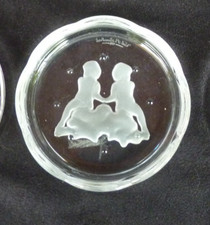 Dessous De Carafe En Cristal De val Saint Lambert Signes Du Zodiaque GEMEAUX