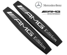 2 Logo Mercedes AMG Edition 3D en Métal Noir 10cm X 1,7cm ( VENDU PAR 2 )