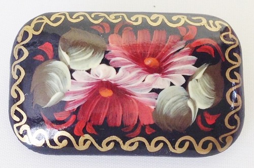 Broche rétro carré bois - broche,