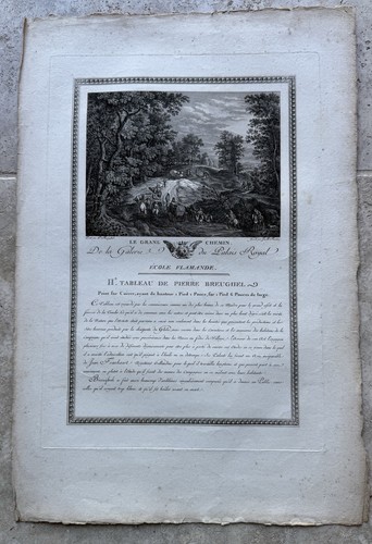Grande gravure ancienne palais - gravure,