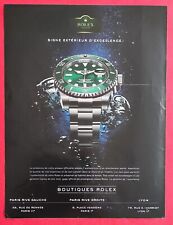 Publicité de Presse: Montre Submariner ROLEX Signe Extérieur d'Excellence