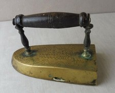 Ancien fer à repasser à lingot, gravé, de l'an 6, 1797, art populaire, XVIIIème