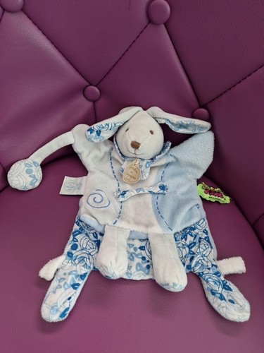 Doudou plat marionnette lapin - doudou,