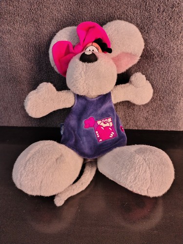 Peluche diddlina grise robe - peluche,