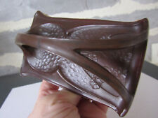 ART NOUVEAU - Tampon Buvard en régule patine Bronze - Jugendstil - décor Fleurs