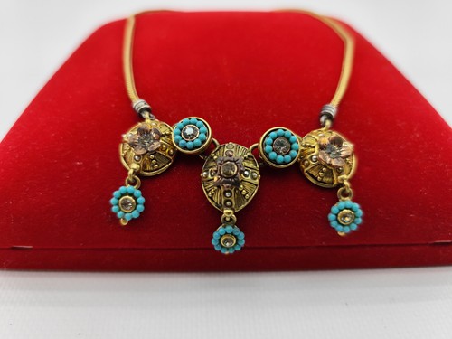 Collier doré turquoise - dorÉ, et