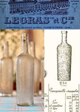 Antique French Glass bouteille ancienne Legras pomponelle carafe bistrot XIX XXe