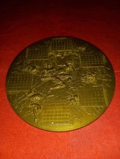 GRANDE  MÉDAILLE EN BRONZE CALENDRIER 1971 PAR M . CHAUVENET SCULPTEUR TBE